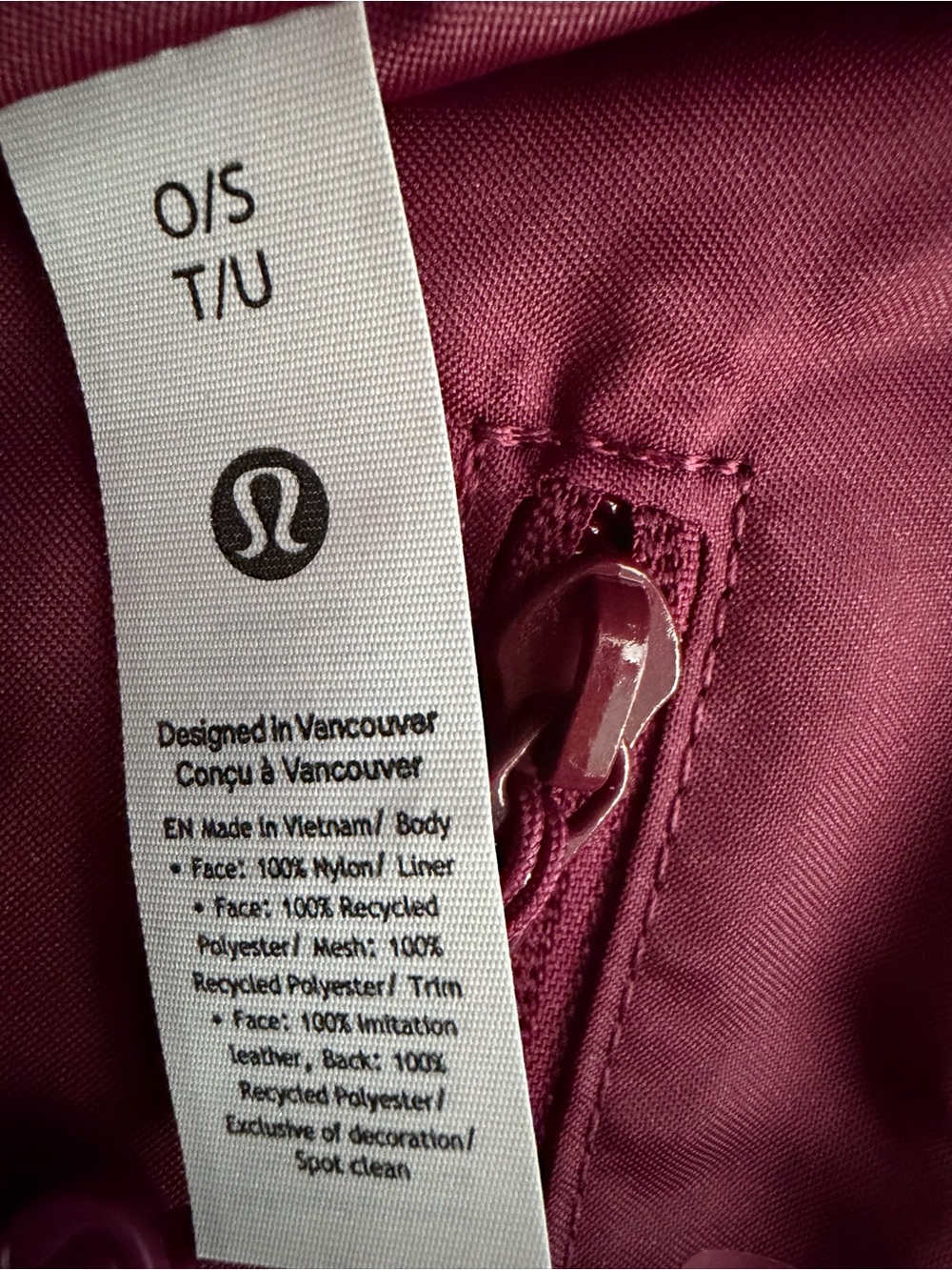 Like New lululemon Athletica Quilted Puffer Tote Bag - Berry - Picture 10 of 10